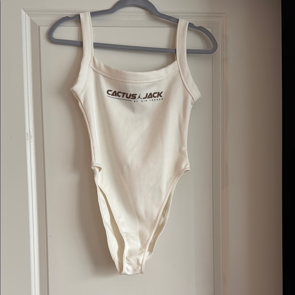 Cactus Jack White Ribbed Bodysuit